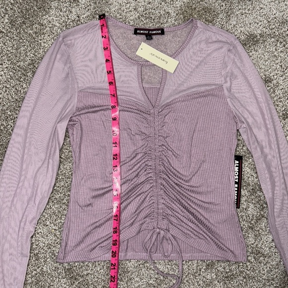 Mesh Knit Ruched Top - Picture 5 of 8